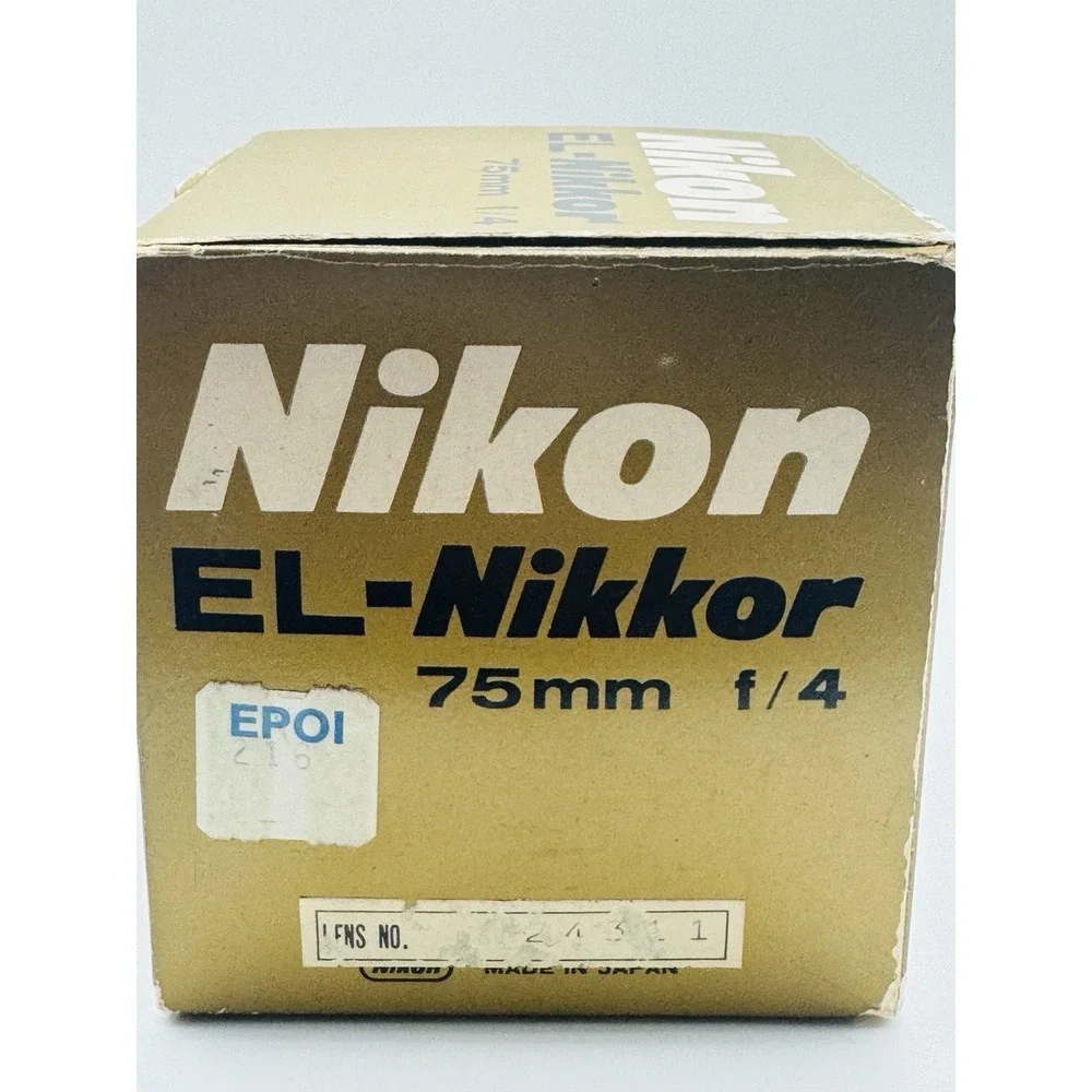 Nikon EL-Nikkor 75mm f/4 Enlarging Lens Made in Japan w/ Original Box Case